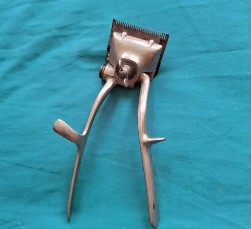 Cortadora de cabello manual vintage metálica - 3