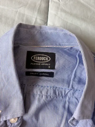 Camisa Ferouch a rayas azul talla S - miniatura 1