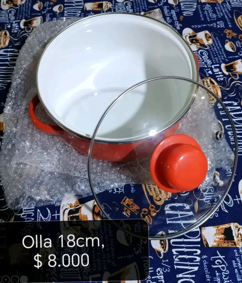 Olla de 18cm con tapa de vidrio