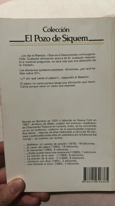 Libro 'El canto del pájaro' de Anthony de Mello - miniatura 2