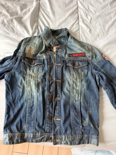 Chaqueta de mezclilla Ferouch Jeans desgastada - miniatura 1