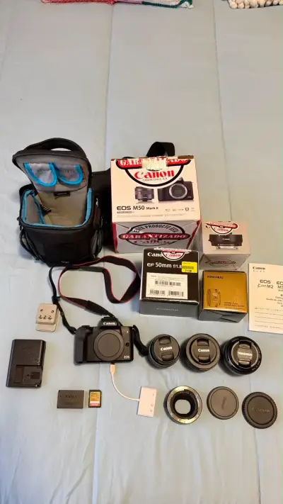 Cámara Canon EOS M50 Mark II con lentes y accesori - miniatura 4