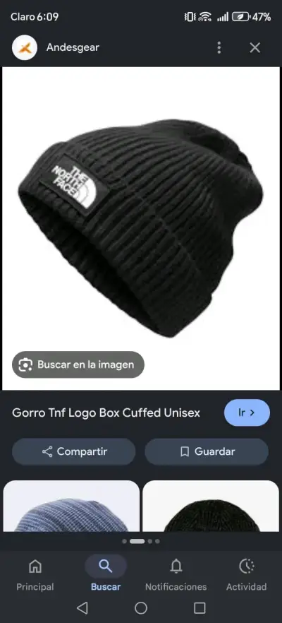 Gorro negro unisex The North Face - miniatura 2