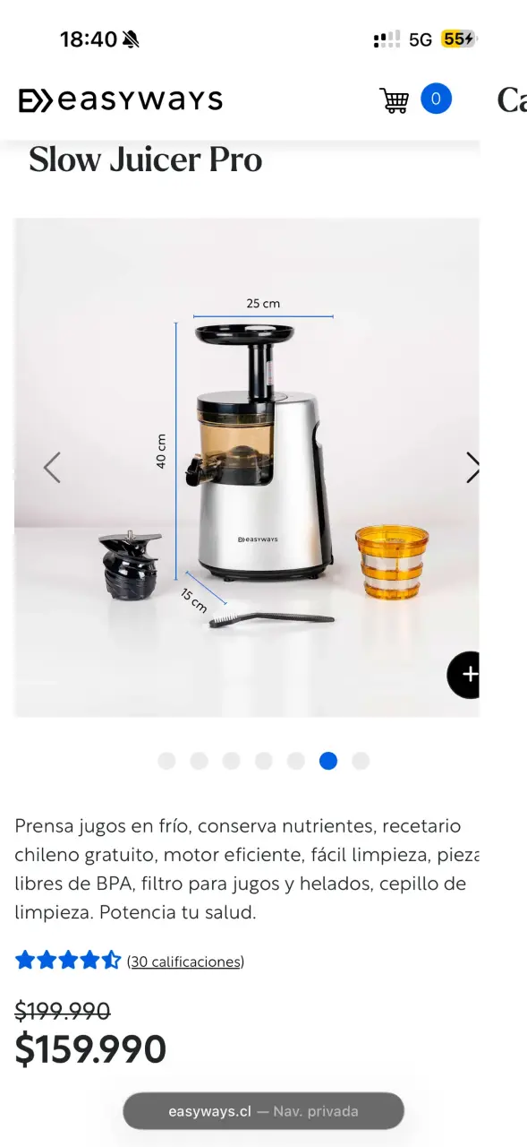 Extractor de jugos Easyways plateado - 6