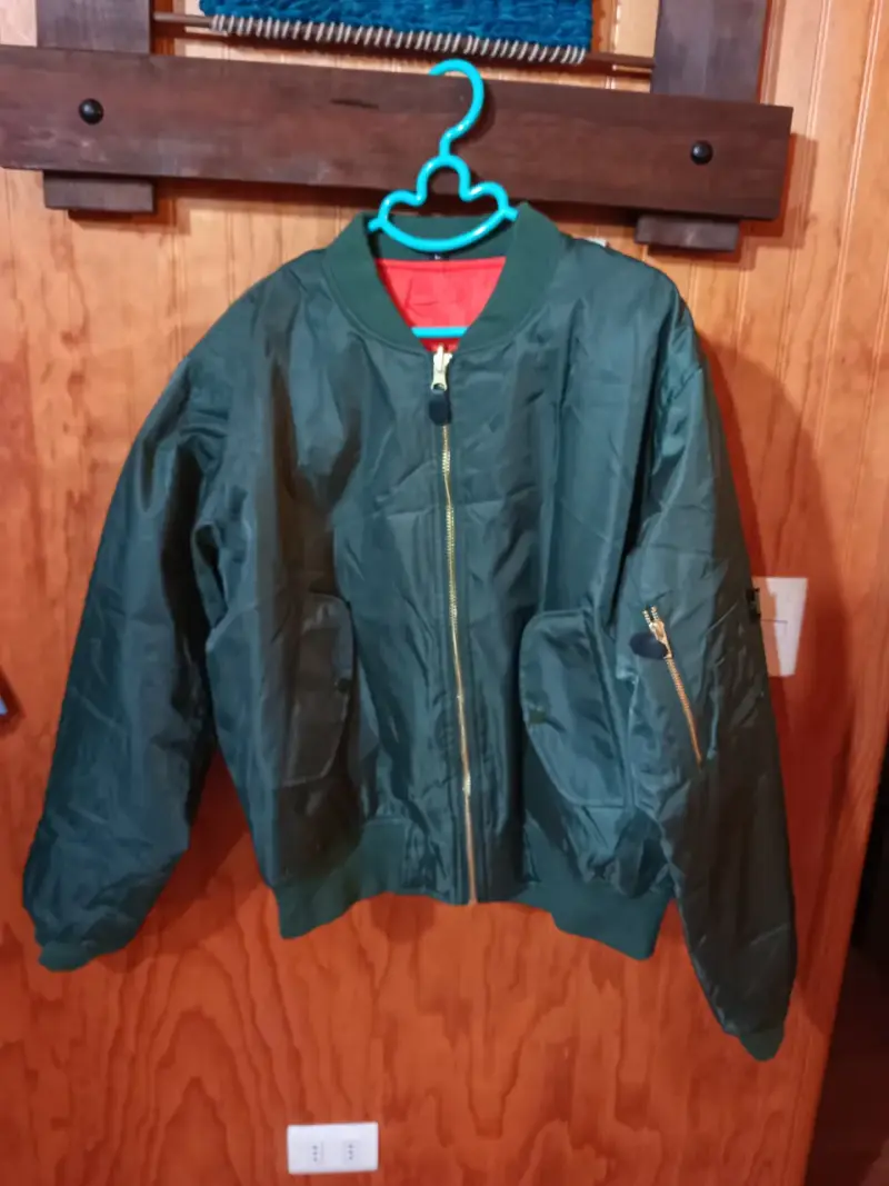 Chaqueta bomber verde para hombre - 1