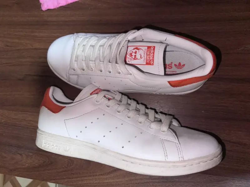 Zapatillas Adidas Stan Smith Blancas y Rojas - 3