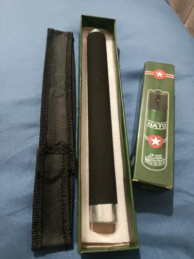 Bastón extensible y spray de defensa personal NATO - miniatura 2