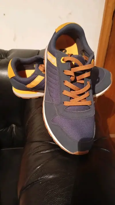 Zapatillas deportivas Caterpillar azul y naranja - miniatura 1
