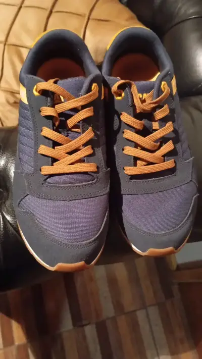Zapatillas deportivas Caterpillar azul y naranja - miniatura 2