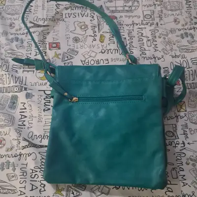 Cartera bandolera Amphora turquesa elegante - miniatura 3
