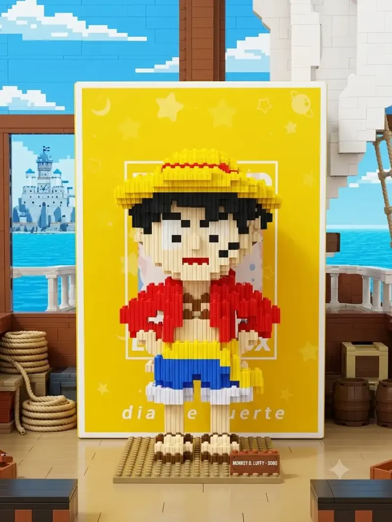 Figura de bloques Monkey D. Luffy One Piece