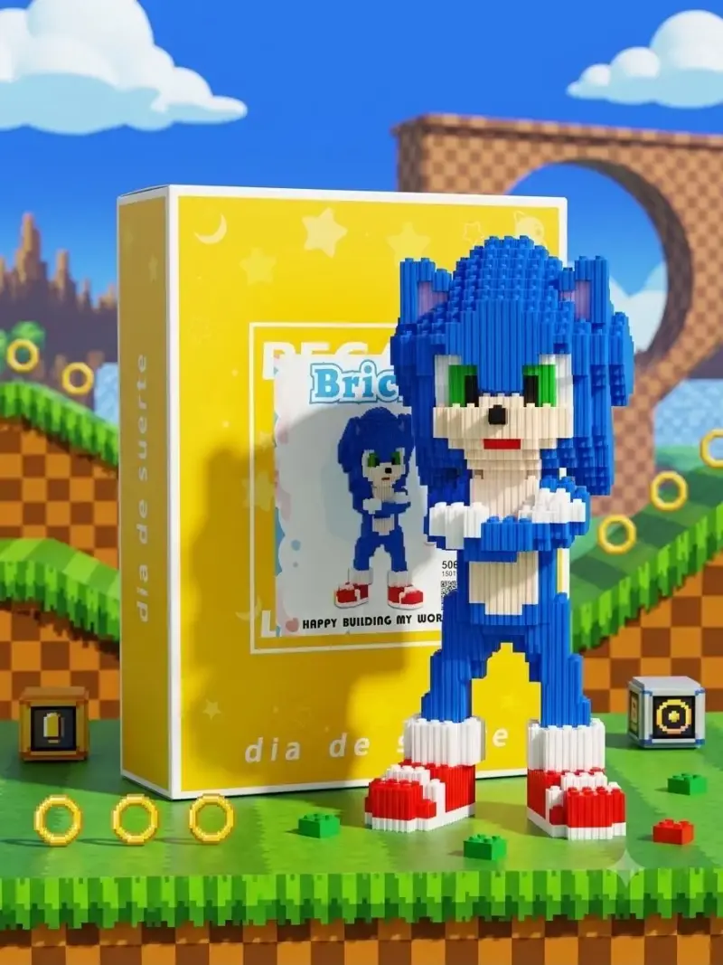 Figura de bloques Sonic el Erizo