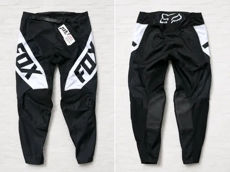Pantalones de motocross Fox negros y blancos