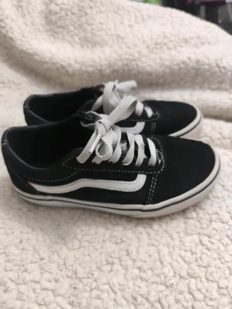 Zapatillas negras para niños Vans Old Skool - 3