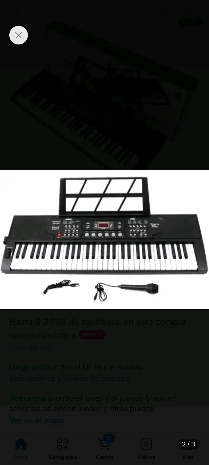 Teclado Electrónico Musical con Micrófono