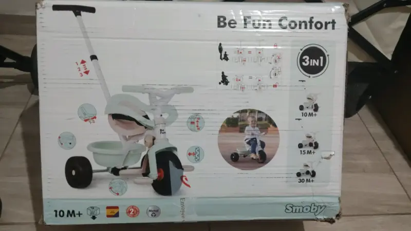 Triciclo Evolutivo 3 en 1 Smoby Be Fun Confort