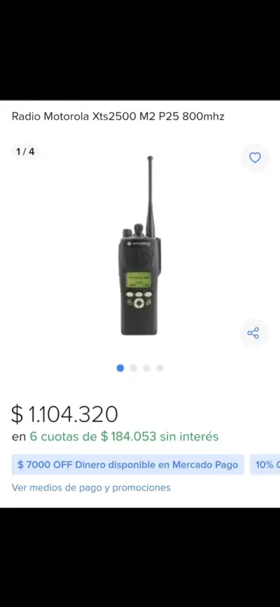 Radio Motorola XTS2500 M2 P25 800MHz - miniatura 1