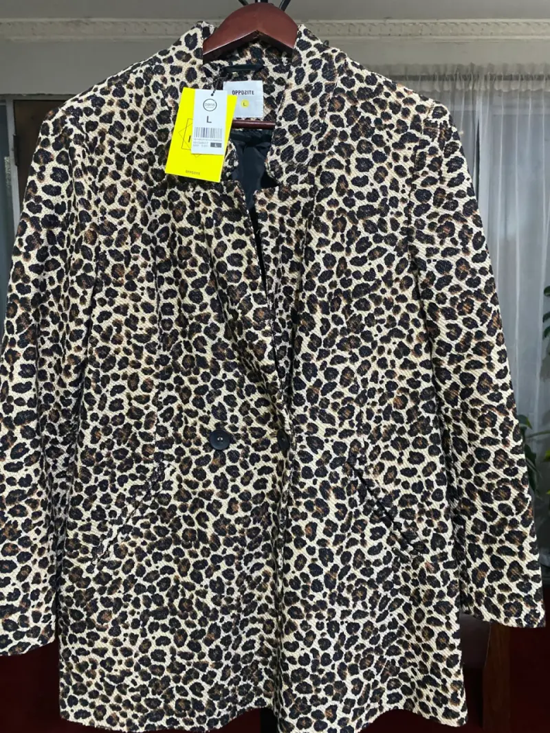 Abrigo de Leopardo para Mujer Opposite Talla L - 1