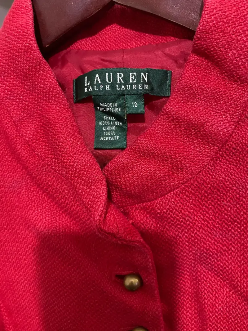 Chaqueta roja de lino Lauren Ralph Lauren - 2