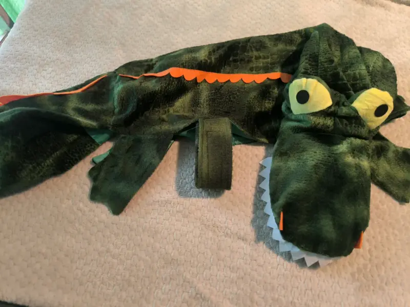 Disfraz de cocodrilo para mascota talla XL - 1