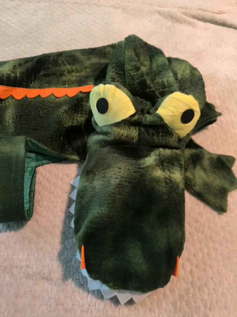 Disfraz de cocodrilo para mascota talla XL - 2
