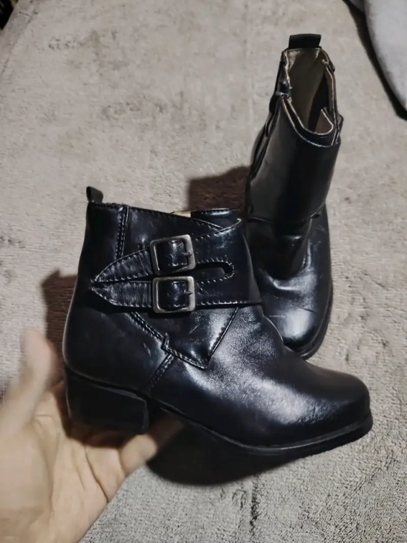 Botines de cuero negro para Cueca - 1