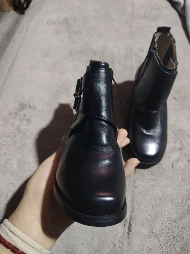 Botines de cuero negro para Cueca - 2