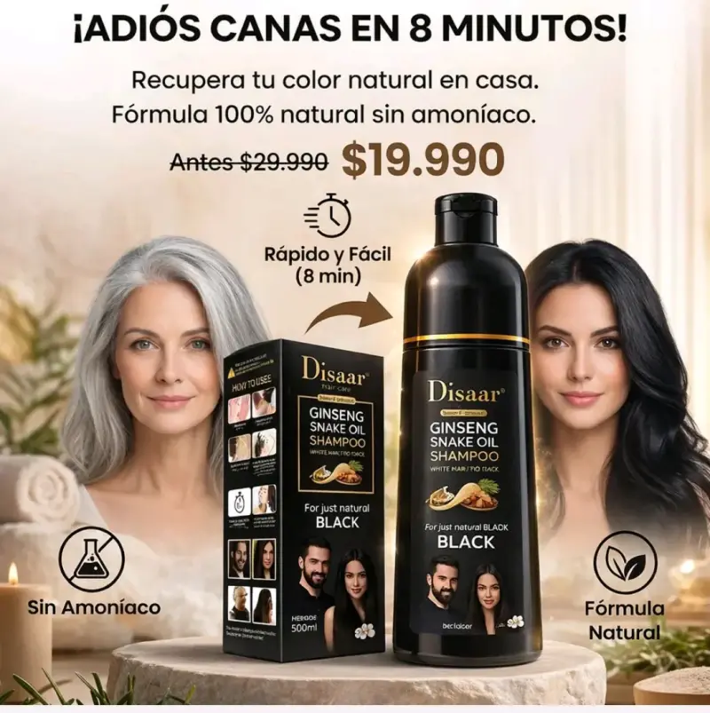 Shampoo cubre canas en oferta a solo 14,990 as - 1