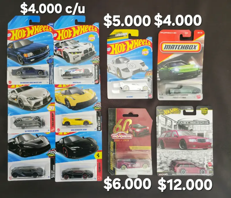 Colección de autos a escala Hot Wheels y Matchbox