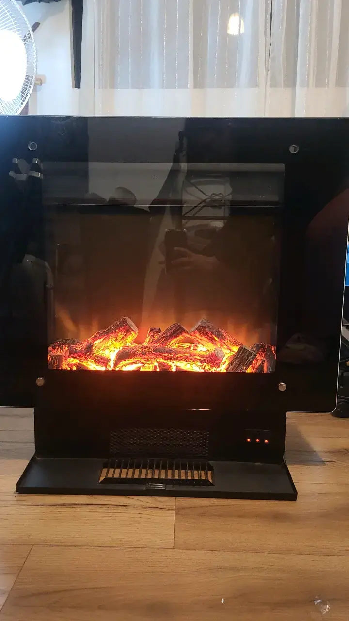 Chimenea eléctrica decorativa con efecto de leña - 1