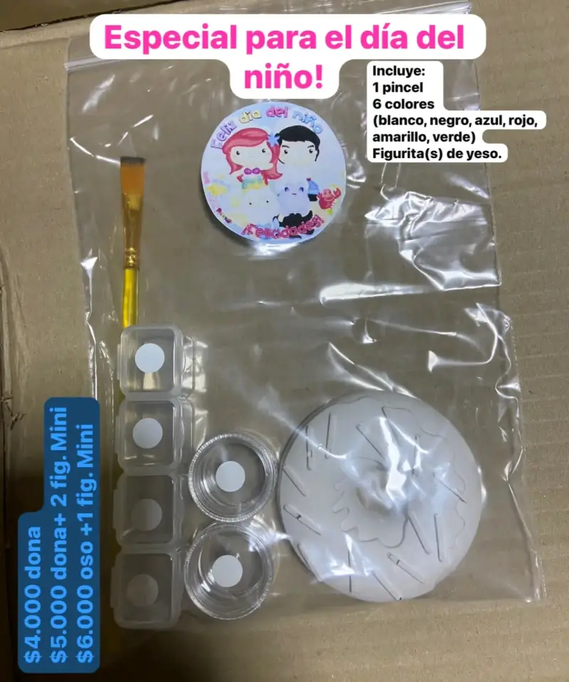 Set de pintura para niños con figura de yeso - 2