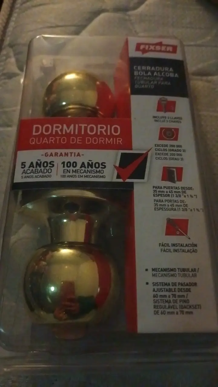 Cerradura de bola para dormitorio Fixser