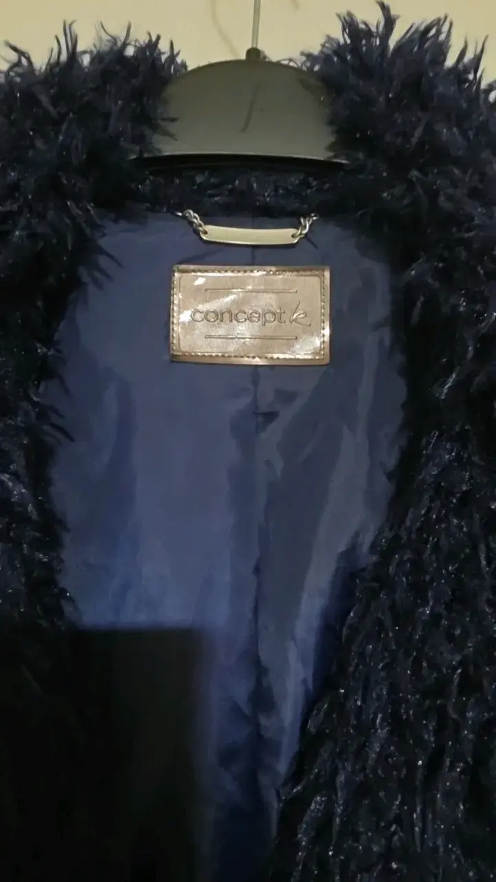 Chaqueta de felpa azul marino Concept K - 2