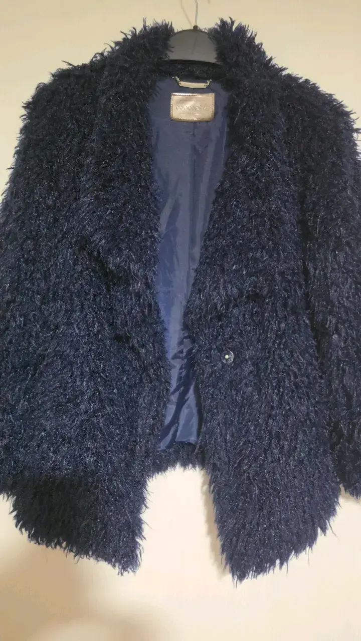 Chaqueta de felpa azul marino Concept K - 3