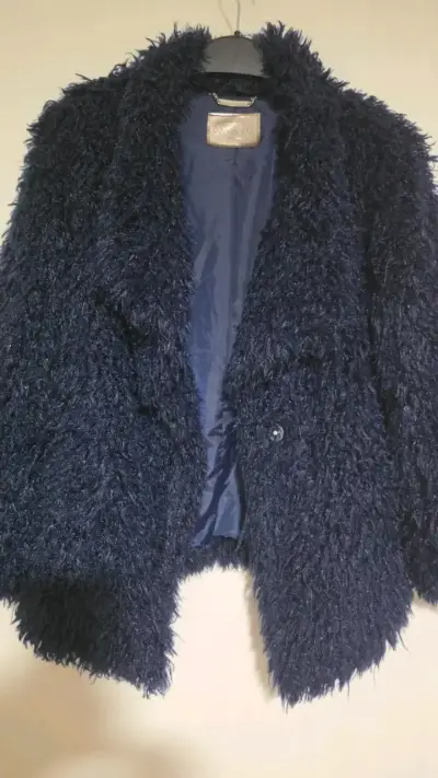 Chaqueta de felpa azul marino Concept K - miniatura 3