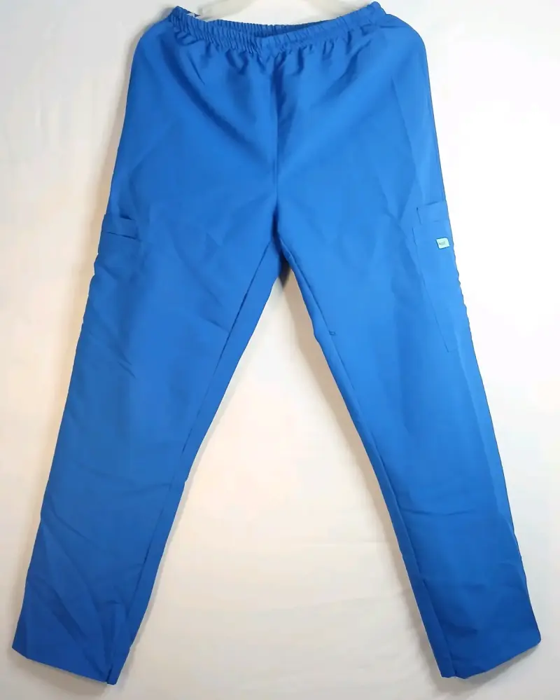 Uniforme médico azul con detalles blancos - 4