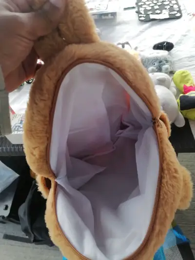 Mochila infantil de peluche con diseño de oso - miniatura 2