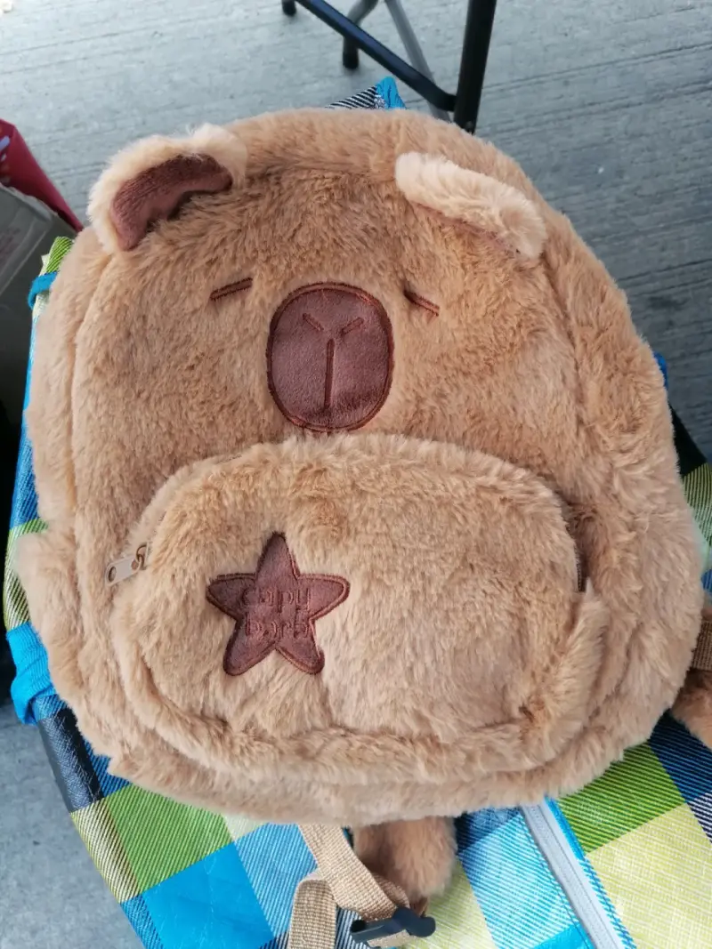 Mochila infantil de peluche con diseño de oso - 4