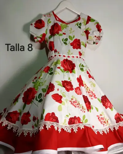 Vestido infantil de cueca  talla 8 - miniatura 1