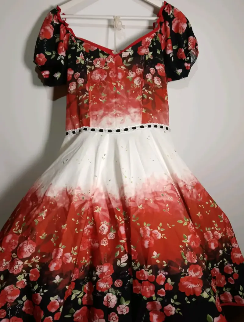 Vestidos de cueca floral talla 14/16/38 - 4