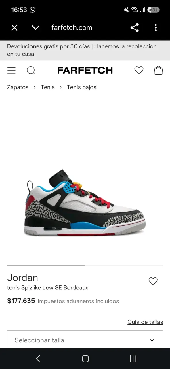 Zapatillas Jordan Spiz'ike Low SE Bordeaux - 1