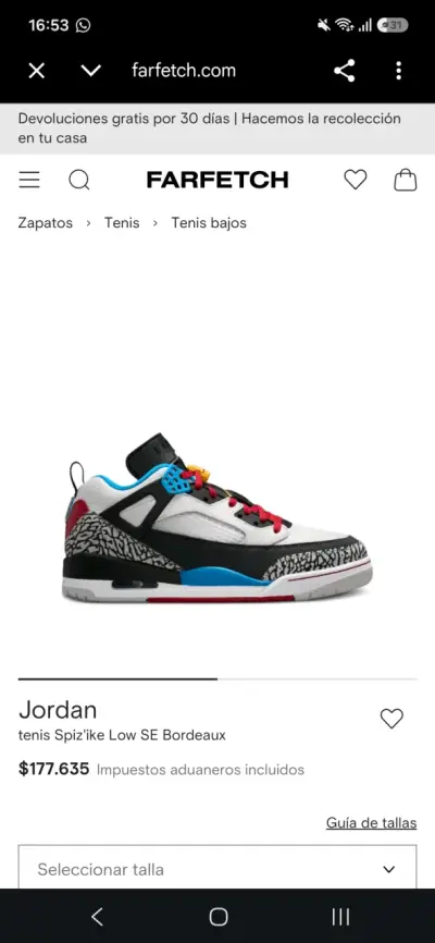 Zapatillas Jordan Spiz'ike Low SE Bordeaux - miniatura 1