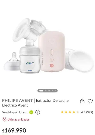 Extractor de leche eléctrico Philips Avent con accesorios - miniatura 3