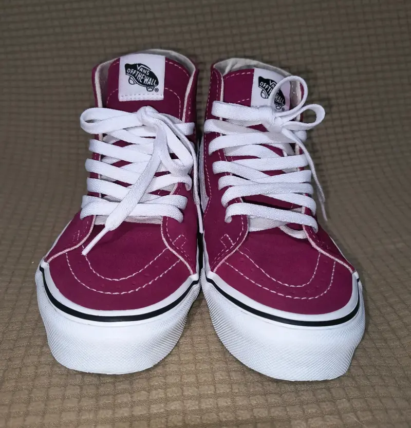 Zapatillas Vans altas color burdeos - 2