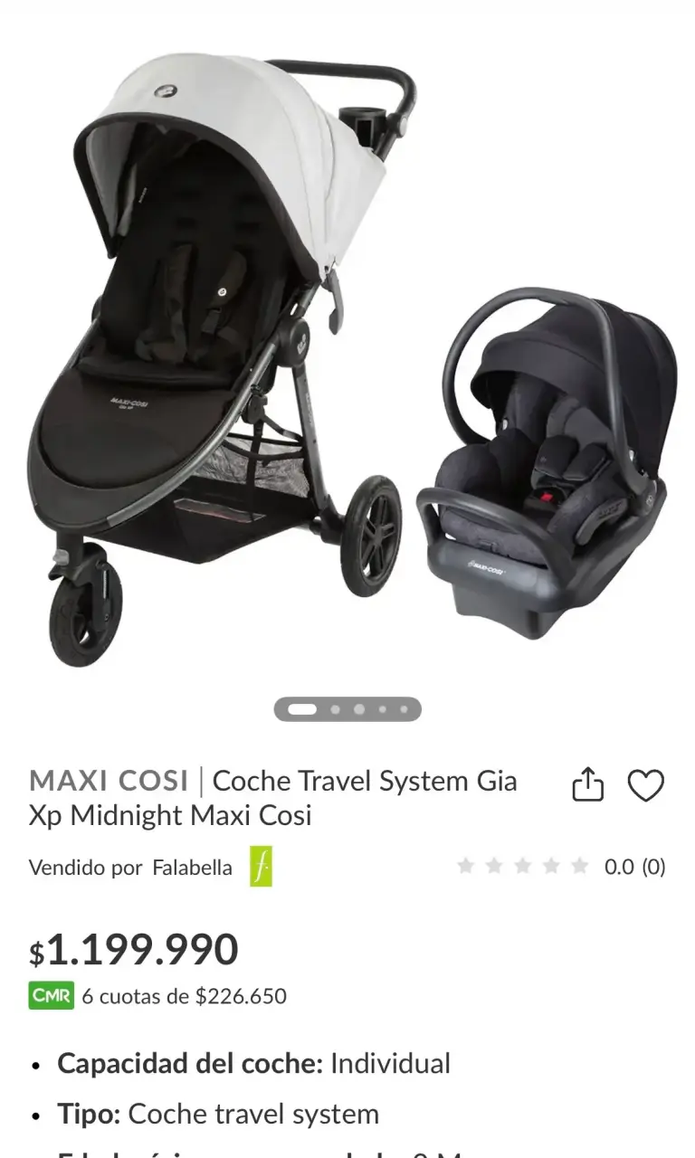 Coche maxi cosi, travel system Gia Xp - 6