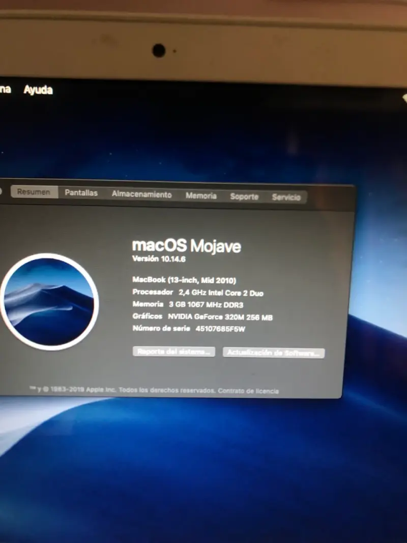 MacBook 13 pulgadas 2010 con macOS Mojave - 4