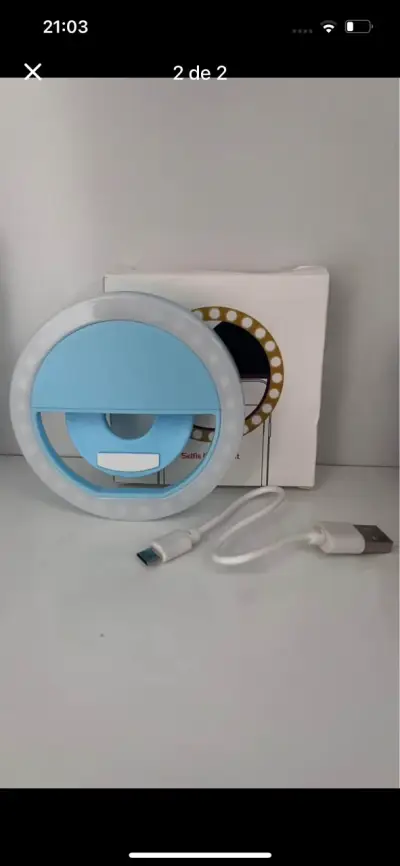 Aro de Luz LED para Selfies Azul - miniatura 1