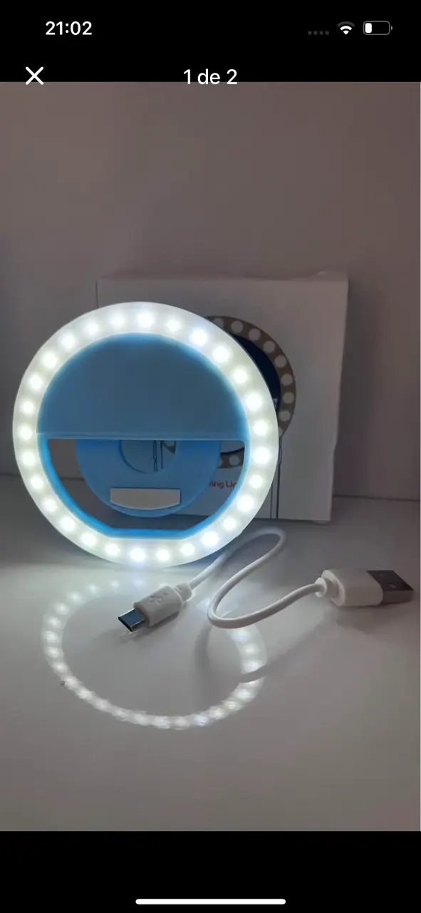 Aro de Luz LED para Selfies Azul - 2
