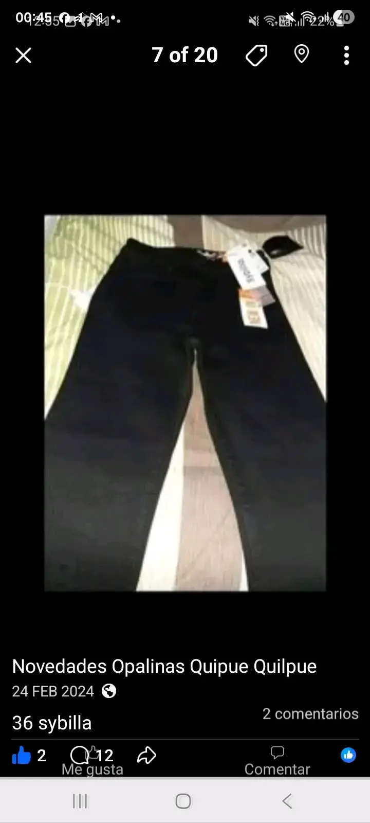 Pantalones negros talla 36 Sybilla