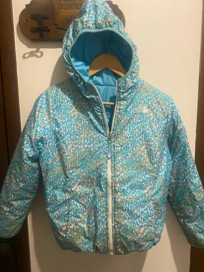 Chaqueta reversible para niña The North Face azul - miniatura 2
